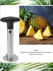 Stainless Steel Pineapple Slicer, Fruit Peeler, Black Pineapple Cutter For Kitchen, Restaurant And Home Use - Multicolor - View 9