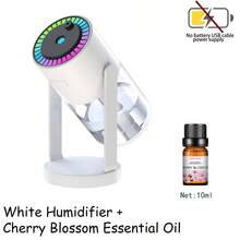 Máy tạo ẩm và khuếch tán tinh dầu mini 280ml kèm máy chiếu bầu trời sao xoay, món quà hoàn hảo cho phòng ngủ, văn phòng, không gian cá nhân, sử dụng nguồn USB. - Nhiều màu - Xem 25