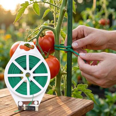 100m Atadura de plantas suave y flexible - Adecuado para plantas trepadoras, enredaderas y tallos, alambre de jardín recubierto reutilizable, cortable a la medida, aplicable para enrejados, tomates y plantas de interior en maceta