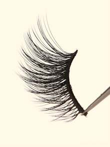 LIMEIKAI 10 cặp, 5 sợi, 12mm, kiểu nửa mắt, đan chéo, mi giả tự nhiên tối giản - Xem 11