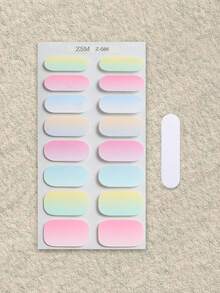 16 miếng dán móng tay dạng gel màu nude, bán khô, không cần đèn UV, chất lượng salon, bền lâu. - Nhiều màu - Xem 3