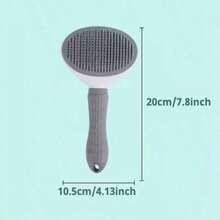 1pc Pet Deshedding Brush - Easy Clean Pet Grooming Brush, Self-Cleaning Deshedding Tool, Pet-Friendly Grooming Brush With Automatic Cleaning Feature, Suitable For Cats And Dogs - View 9