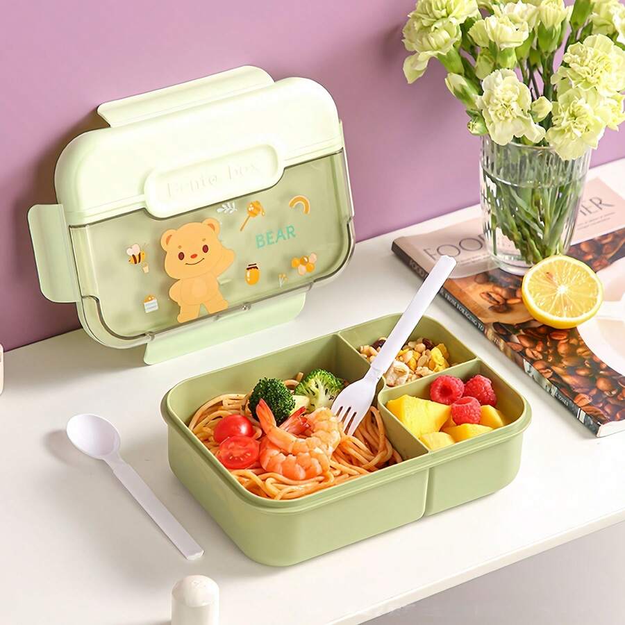 1 hộp cơm trưa, hộp đựng đồ ăn nhẹ, hộp cơm bento cho người lớn, hộp cơm trưa cho học sinh, hộp cơm nhiều ngăn, hộp cơm chống rò rỉ, hộp cơm cách nhiệt, hộp cơm dùng được trong lò vi sóng. - Nhiều màu - Xem 1