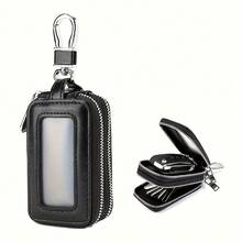 1 chiếc ví đựng chìa khóa xe hơi cao cấp, dày dặn, hai lớp, có khóa kéo, dùng được cho cả nam và nữ, kiểu dáng có gương chiếu hậu, phù hợp với mọi loại xe. - A - Xem 5