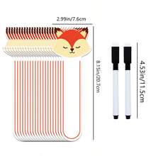 hoojojo 10/40 Thẻ trắng có thể xóa, hình hổ, ếch, cáo và heo con, thẻ học viết xóa được, dụng cụ hỗ trợ giảng dạy trong lớp học, thẻ luyện viết hình động vật tự làm, đồ dùng học tập cho trẻ em, đạo cụ trò chơi tương tác cho năm học mới. - Nhiều màu - Xem 18