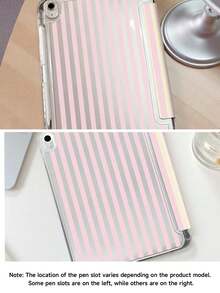 Ốp bảo vệ máy tính bảng họa tiết sọc hồng và vàng nhạt, phù hợp với iPad Air 8 (M4) 2026 (11 inch), Air 8 (M4) 2026 (13 inch), 9.7/10.2/10.5/10.9/12.9/Pro 11/A16, thế hệ thứ 10, Galaxy Tab S6 Lite 10.4 inch, Kindle Paperwhite thế hệ thứ 12 2024, Kindle (thế hệ thứ 11-2024), mềm mại, chống sốc, chức năng tự động tắt/mở màn hình thông minh, ốp bảo vệ máy tính bảng gập chữ Y, góc nhìn đa dạng, quà tặng mùa xuân. - Nhiều màu - Xem 6