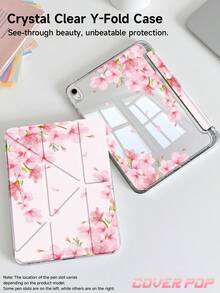樱花图案平板电脑保护套，兼容 iPad Air 8 (M4) 2026 (11 英寸)/2026 (13 英寸)、9.7/10.2/10.5/10.9/12.9 英寸/iPad Pro 11/A16、第十代、Galaxy Tab S6 Lite 10.4 英寸、Kindle Paperwhite 第十二代 2024、Kindle（第十一代至 2024 版），柔软防震，支持智能睡眠/唤醒功能，Y 型折叠支架支持多角度观看，春季礼物之选。 - 彩色 - 查看 3