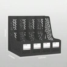 4-Tier File Organizer Rack, Thickened Document Holder Tray, Office Supplies Storage Shelf, Student Desk Top Book Stand - Multicolor - View 2