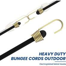 12-Pack Bungee Cords With Hooks, 10 Heavy Duty Short Rubber Bungee Cord, Muti-Color Adjustable Elastic Strap Luggage Roof Racks Tents Tarps Bikes Car Rvs - Mixed - View 3