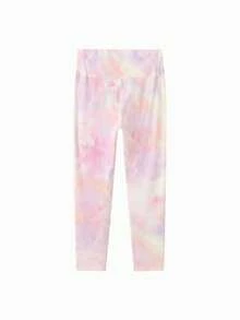 Balabala 2026年新款女童夏季瑜伽紧身裤，防紫外线，弹力柔软棉质面料，舒适日常休闲裤 - 紅色調 - 查看 2