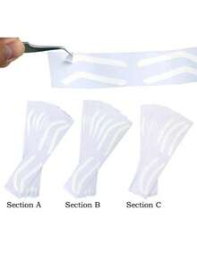 5pcs/30pcs/60pcs Disposable Eyebrow Tattoo Stencils, Makeup Positioning Dye Eyebrow Stickers, Eyebrow Tattoo Positioning Stickers - Multicolor - View 5