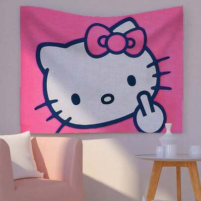 SANRIO 1 Tấm thảm trang trí - Điểm nhấn quyến rũ cho phòng ngủ. Lý tưởng để trang trí các bữa tiệc, phòng khách và phòng ngủ, tấm thảm này cũng là một món quà độc đáo dành cho bất kỳ người hâm mộ nào. Vật trang trí nhà cửa theo phong cách cờ này sẽ thêm nét quyến rũ cho phòng ngủ, không gian sống và địa điểm tổ chức tiệc, tạo nên một bầu không khí chủ đề đầy sáng tạo.