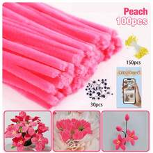 Tự làm bó hoa bằng dây buộc xoắn từ chất liệu nỉ. - 281 chiếc màu đỏ - Xem 16