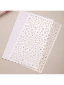4/8pcs Self-Adhesive Rhinestone & Faux Pearl Stickers, Holiday Decorations, Rhinestone Stickers, Hair Styling Tools, Hair Accessories - Multicolor C - View 3