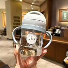 2 chiếc cốc uống nước cho trẻ em có van trọng lực, tay cầm chống sặc, chống va đập, kèm ống hút. - nhiều màu - Xem 6