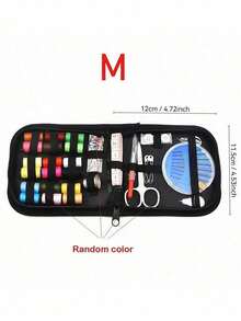 1pc Portable Sewing Kit Household Sewing Tools 10pcs/Set Thread Box Patching Needle Threader Hand Stitching Supplies Valentine DAY, Valentines Wedding, Birthday, ,Sewing ,Craft Supplies, Craft ,Sewing Supplies, Stitch, Sewing Accessories,Back To School Travel Essential Travel Home Essentials Kitchen Gadgets - đen - Xem 3