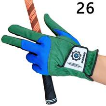 专业高尔夫手套，男士左手单只装，弹性耐用，优质高尔夫手套 - 綠拼藍色 - 查看 11