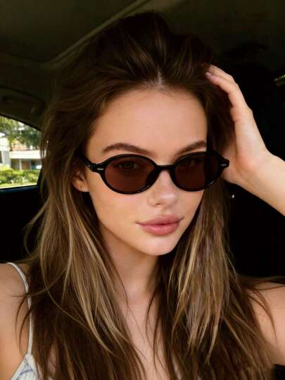 1pc New Narrow Rectangle Retro Glasses, Suitable For Men, Women, Students For Daily Casual, Beach, Street Style, Runway, Party