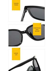 1 chiếc kính thời trang nữ gọng vuông lớn, thiết kế tối giản, chất lượng cao, thích hợp cho hoạt động ngoài trời, cá tính và sử dụng hàng ngày. - Nhiều màu - Xem 9