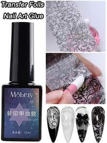 12ml Foil Transfer Lem Seni Kuku Kertas Bintang Bening Perekat Kuku Kuat Fungsi Gel Kaleng Suhu Rendah Aksesoris Alat Dekorasi Manikur - MultiWarna - View 1