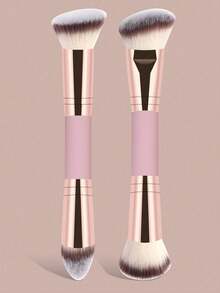 4支装专业双头化妆刷套装 - 包括粉底刷、轮廓刷、腮红刷、散粉刷、眼影刷、遮瑕刷、高光刷和晕染刷。柔软纤维刷毛，方便携带，是送给女性和女孩的绝佳礼物。化妆刷套装、化妆工具套装、化妆刷套装、全套化妆工具、化妆刷套装、全套化妆工具套装、化妆刷礼盒套装 - 粉色 - 查看 10