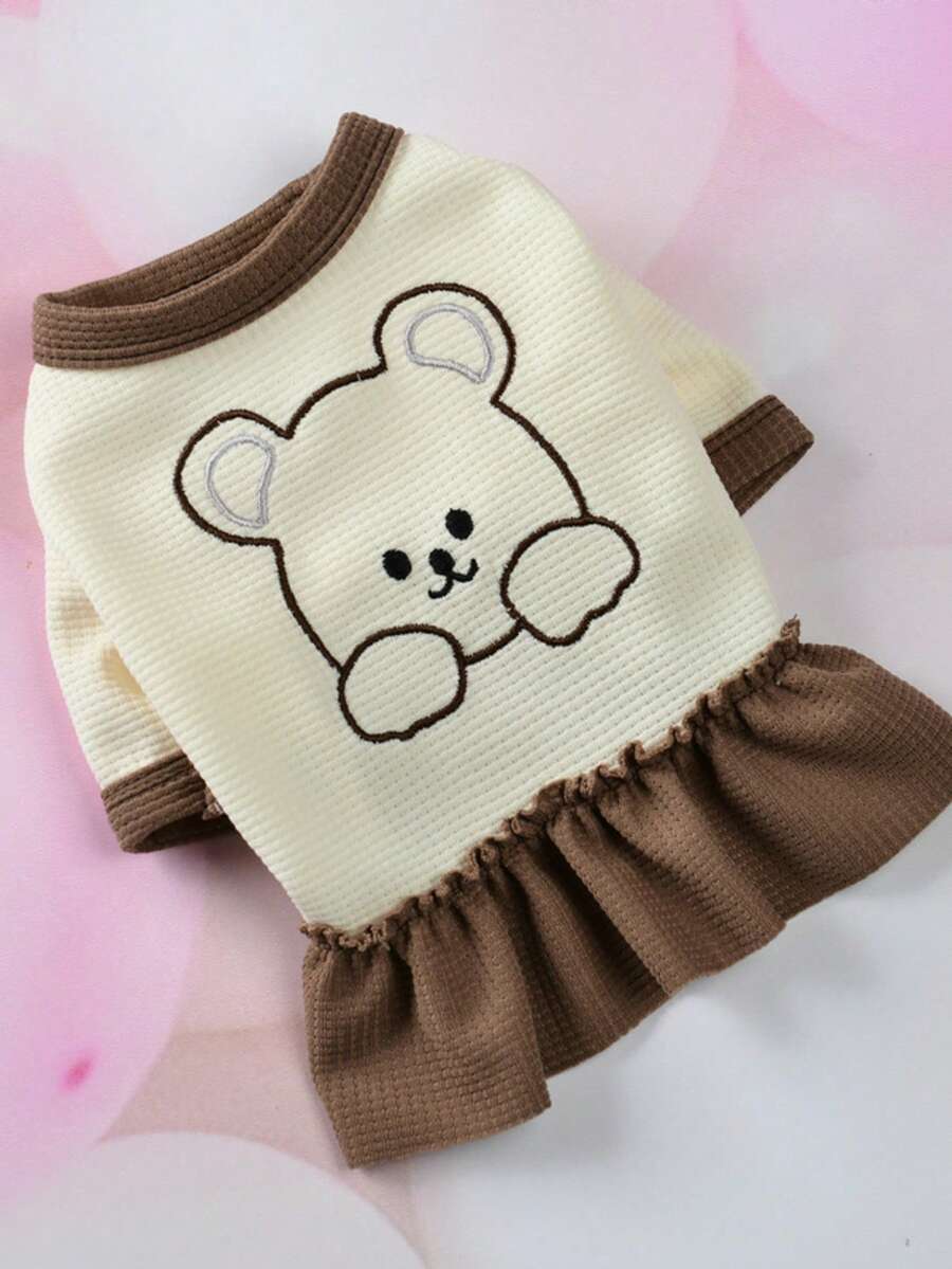 新款春夏宠物狗服装，贵宾犬、博美犬、比熊犬、泰迪熊、迷你雪纳瑞犬连衣裙 - 彩色 - 查看 1