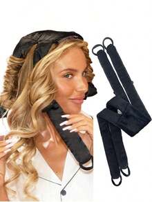 1pc No-Heat Hair Curler, Soft Heatless Hair Curler Set With Roller, Suitable For Sleeping, Blowdrying, Long Or Short Hair, Black ,Hair Styling Tools Hair Accessories - 咖啡棕 - 查看 1