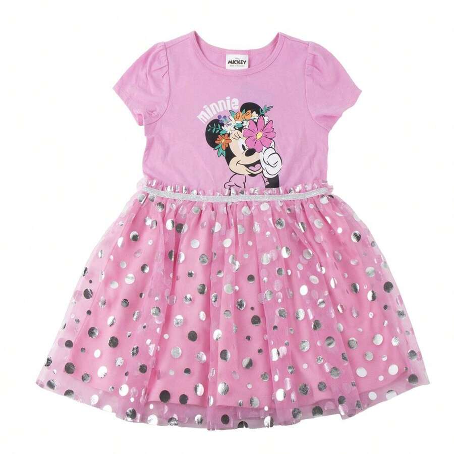 Cerdá Disney Single Jersey Dress For Everyday Wear – Girls' Single Jersey Dress With Fun Design And Easy To Match, Size 3 Years - Pink - View 1