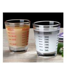 1pc Transparent Glass Measuring Cup With Markings, Durable And Microwave , Suitable For Making Espresso And Cocktails, Essential Kitchen Utensil - Multicolor - View 6