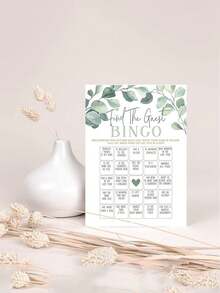 Bộ 10 lá bài trò chơi tiệc cưới chủ đề xanh lá cây - Bao gồm các lá bài Bingo và trò chơi tương tác chủ đề xanh lá cây cho tiệc độc thân, phù hợp cho lễ cưới, tiệc cưới, tiệc sinh nhật, họp mặt theo chủ đề, kỷ niệm, tiệc tân gia và tiệc độc thân. - Một kích cỡ phù hợp cho tất cả - Xem 6