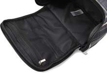 Navy Blue Functional Travel Makeup Bag Cosmetic Organizer Pouch Essential Versatile - Marino - View 2