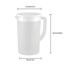 Cold Water Kettle Cold Water Jug Plastic Pitcher With Lid Large Capacity High Temperature Resistant Cold Water Jug For Juice Tea - Green - View 2