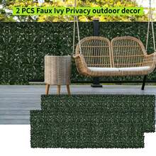 2 PCS Artificial Ivy Privacy Screen, 119 X 40 Inch Realistic Faux Greenery Wall, Faux Hedge Panels Green Vines Decor, Weather Resistant Privacy Fence, Easy Install For Patio Balcony Apartment Outdoor Garden Decoration - 2 pcs - View 3