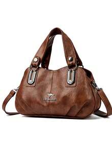 Túi xách nữ bằng da PU mềm mại thời trang, kiểu dáng mới năm 2026, túi đeo chéo vai, túi du lịch thường ngày dành cho phụ nữ trung niên. - màu nâu - Xem 3