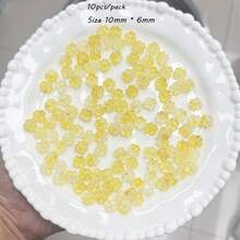 新款冰晶透明浅色四叶草DIY手工珠子，珠子分离配件，耳环，发夹，手工串珠头饰材料 - 彩色 - 查看 13
