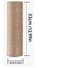 Poste rascador de cuerda de sisal, multifuncional, en varios tamaños, reemplazo de poste para árbol de gato, poste rascador vertical de gato de repuesto - Multicolor - Ver 2