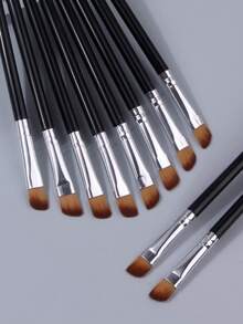 Bộ 30 cọ tán phấn mắt góc cạnh kiểu nhuộm tie-dye, cọ trang điểm mềm chuyên nghiệp cho việc trang điểm mắt chi tiết, dụng cụ làm đẹp. - màu đen - Xem 7