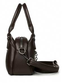 Túi đeo chéo vai bằng da PU mềm mại cao cấp dành cho nữ, túi xách thời trang sành điệu, túi tote thiết kế, túi messenger. - Cà phê - Xem 6