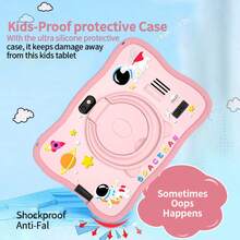 7英寸儿童平板电脑，4GB RAM+64GB ROM，安卓系统，儿童学习平板电脑，带家长控制功能，支持WiFi和蓝牙，2MP+5MP双摄像头，防震外壳，安卓13系统 - 彩色 - 查看 11