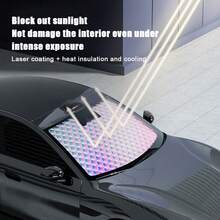 1 tấm che nắng kính chắn gió ô tô, rèm che nắng chống tia cực tím, tấm che nắng cửa sổ trước. - A - Xem 5