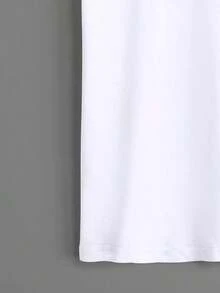 LUNE T-Shirt With Letter And Heart Print And Round Neck - 白色 - 查看 3