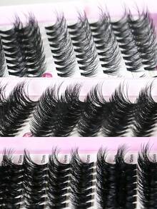 Cils Lashwhisper de style anime, doux et moelleux, longueurs mixtes de 8 à 16 mm. Cils 3D épais de style dessin animé "Misty", doux et moelleux pour extension de cils DIY, convient aux débutants - Multicolore - Voir 5