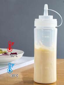 230毫升塑料挤压瓶（1/3/5个装），调味品分装瓶，适用于番茄酱、沙拉酱、巧克力酱和果酱 - 彩色 - 查看 6