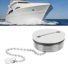 Chiffonade Boat Fuel Cap Marine Stainless Steel Marine Fuel Cover With Chain Boat Deck Filler Cover For Boats Yachts RVs Trucks Accessories - ColorA - View 1