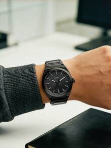 FOSSIL 商务休闲必备单品：FS5824 不锈钢商务休闲腕表 - 黑色 - 查看 3