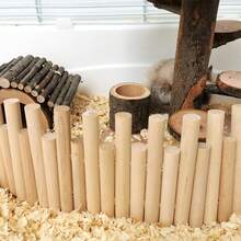 1pc Transformable Foldable Wooden Small Pet Fence, DIY Freely Assembled Ladder Toy, Hamster/Gerbil Indoor Staircase Hideout - Multicolor - View 2