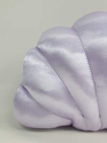 1pc Fresh Shell Shaped Throw Pillow, Coastal Style Home Decor Cushion, Pillow Cover, French Gentle Lavender Shell Irregular Decorative Pillow, Ins Style Bedroom Sofa Accent - Purple - View 3