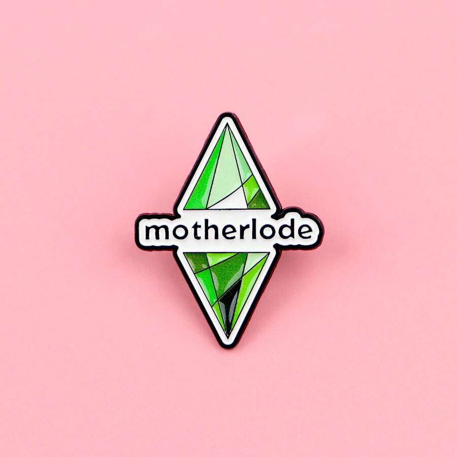 绿色钻石图案珐琅徽章游戏胸针翻领别针徽章背包服装配饰时尚珠宝礼品