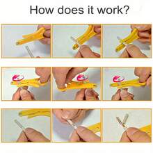 1/2件装，多功能剥线钳，简易剥线钳 - 黃色 - 查看 7