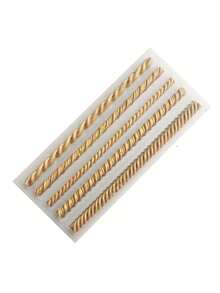 1 Khuôn Silicon Dây, Khuôn Làm Bánh Fondant Macrame Khuôn Trang Trí Bánh Tua Rua Lá Hình Dạng Boho Khuôn Sô Cô La Kẹo Dẻo Cho Bánh Cupcake Đất Sét Trang Trí Bánh Quy Đường Bánh Kẹo Nướng - Màu Xám nhạt - Xem 8